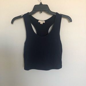 Navy Blue Crop Tank Top